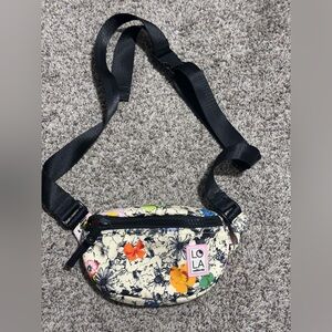 Lola Floral Belt Bag with Black Zipper